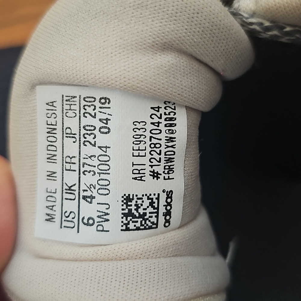 Adidas Knit Black and Tan Running Shoes- Women's Size 6 - Picture 3 of 3